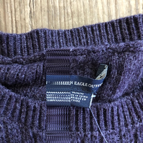 New American Eagle ribbed sweater with back slit and bell sleeves - Picture 3 of 11